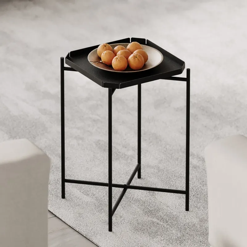 Măsuță de cafea Shb-008, Negru, 46x46x56 cm - Negru