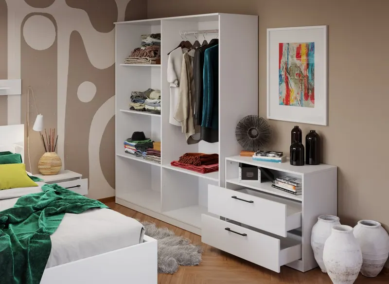 Dulap Snow Alb - C164/06 cu oglinda — imaginea 2