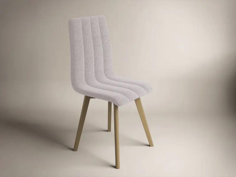 Scaun Karma Tapitat Gri Deschis Maro / Stejar