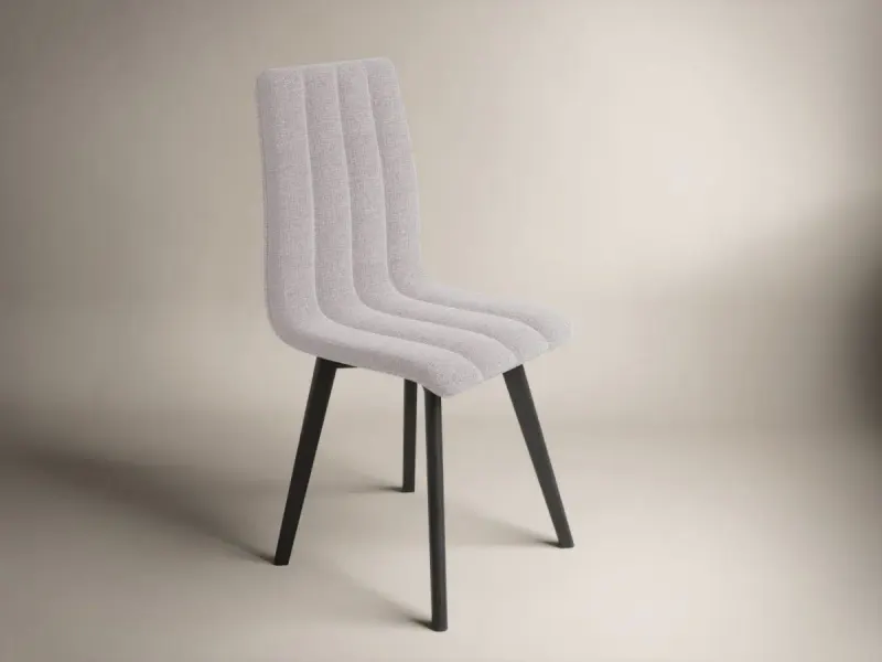 Scaun Karma Tapitat Gri Deschis Negru