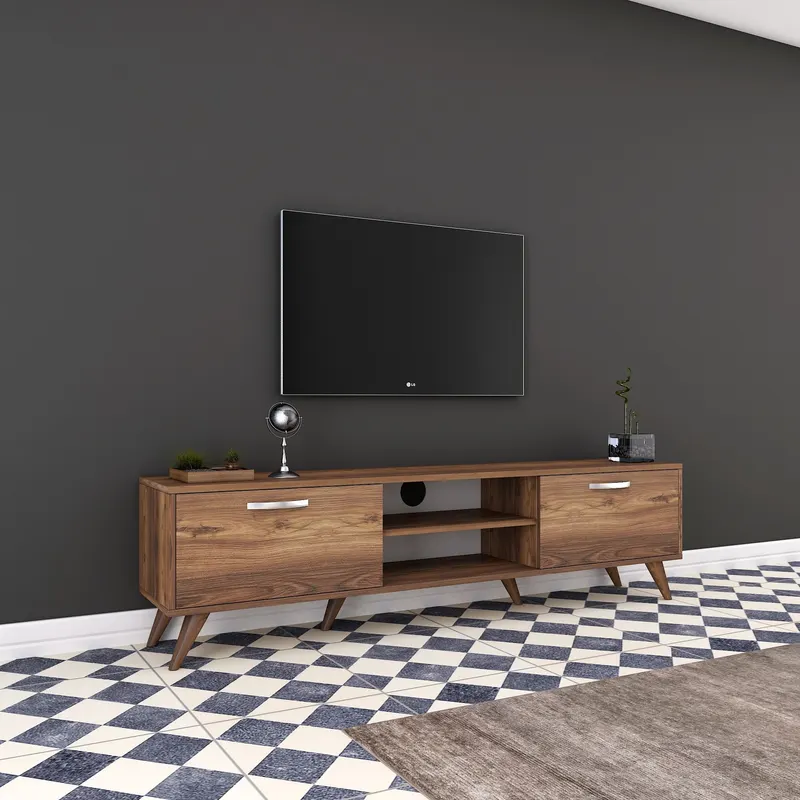 Comodă TV A9 - 221, Nuc, 180x35x49 cm - Nuc