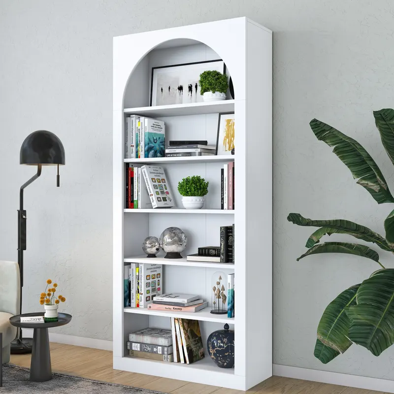 Bibliotecă HC116 - 3142, Alb, 80x32x180 cm - Alb
