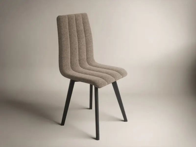 Scaun Karma Tapitat Cappuccino Negru