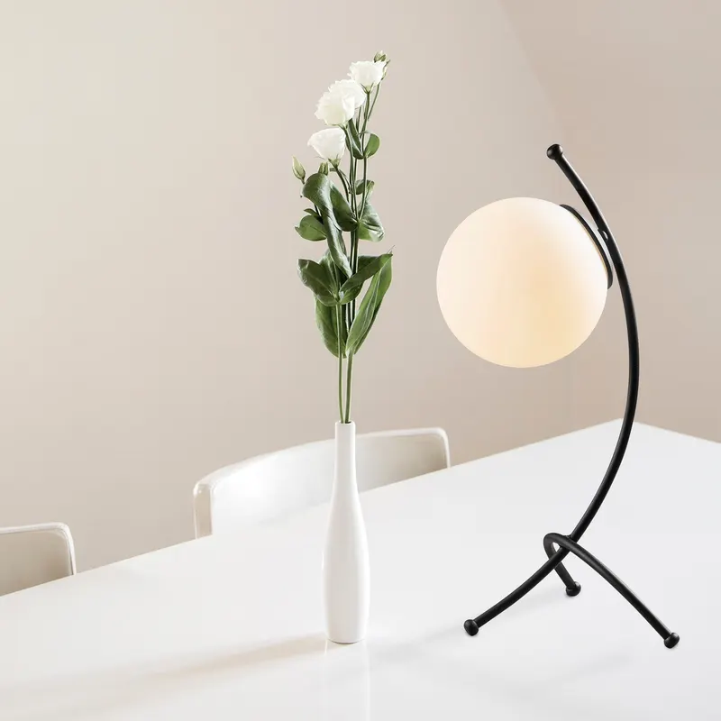 Veioză Yay - 5011, Negru - Alb, Ø15x43 cm - Negru - Alb