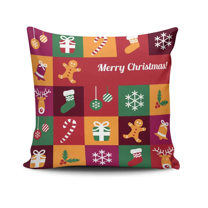 Pernă decorativă NOELKRLNT-17, Multicolor, 43x43 cm - Multicolor