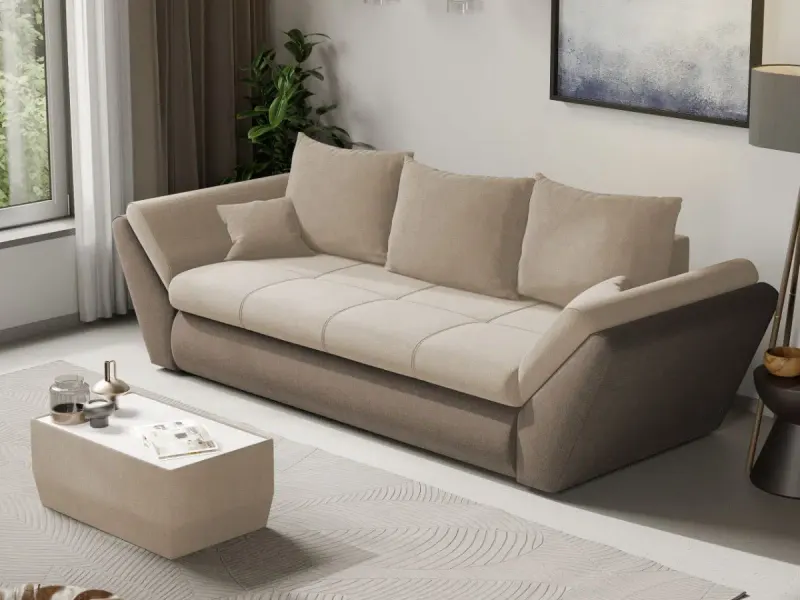 Canapea Extensibila Rawa Crem / Cappuccino