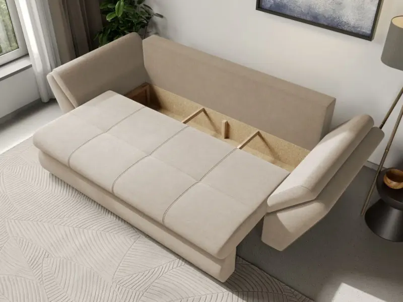 Canapea Extensibila Rawa Crem — imaginea 3