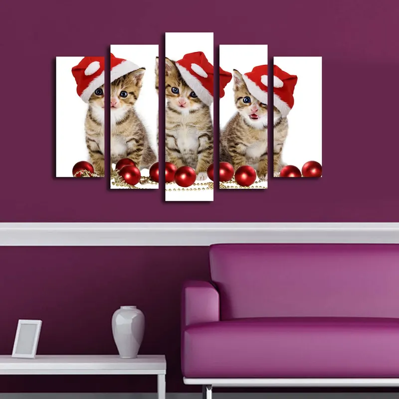 Tablou canvas 5 bucăți 5PATNOEL-5, Multicolor, 105x70x3 cm - Multicolor
