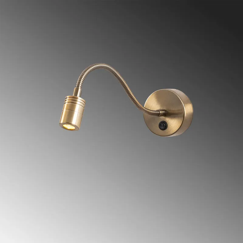 Aplică de perete Reading - 3242, Vintage, Ø3x15 cm - Bronz