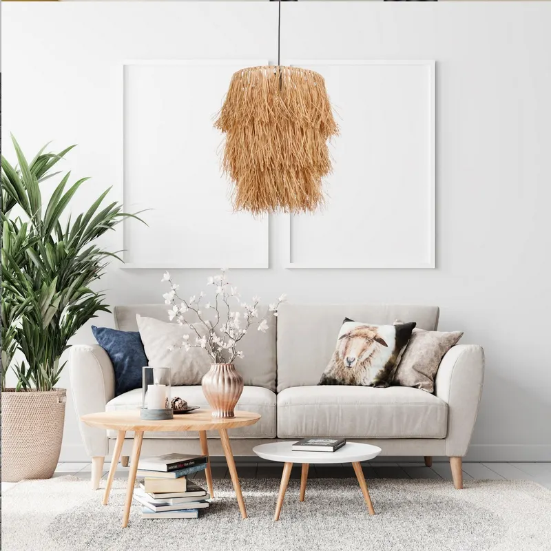 Lustră Tassel, Natur, Ø30x115 cm - Natural