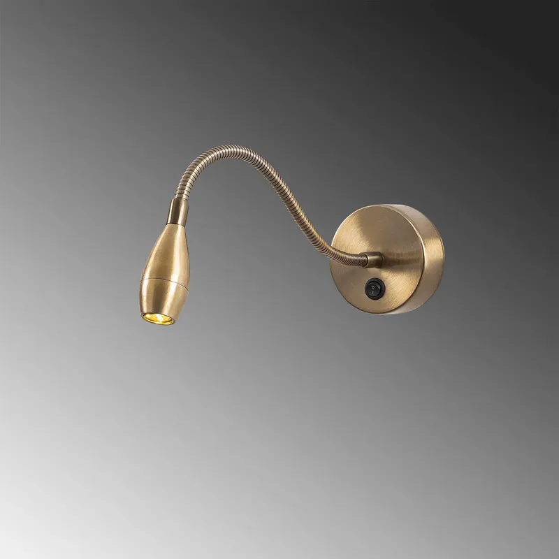 Aplică de perete Reading - 3252, Vintage, Ø3x15 cm - Bronz