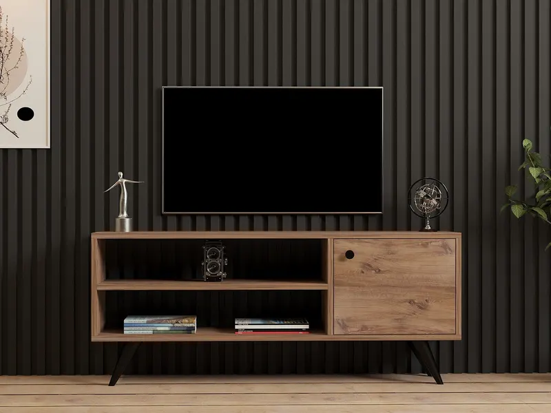 Comodă TV Jena, Pin atlantic, 120x29x50 cm - Natural