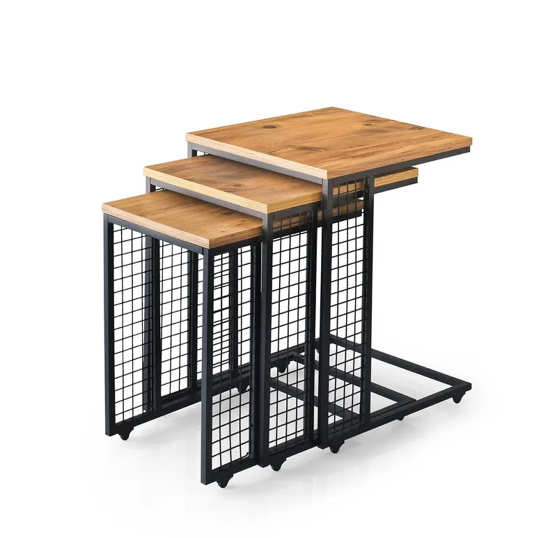 Măsuță de cafea Petek - 9408, Pin, 41x47x59 cm - Natural