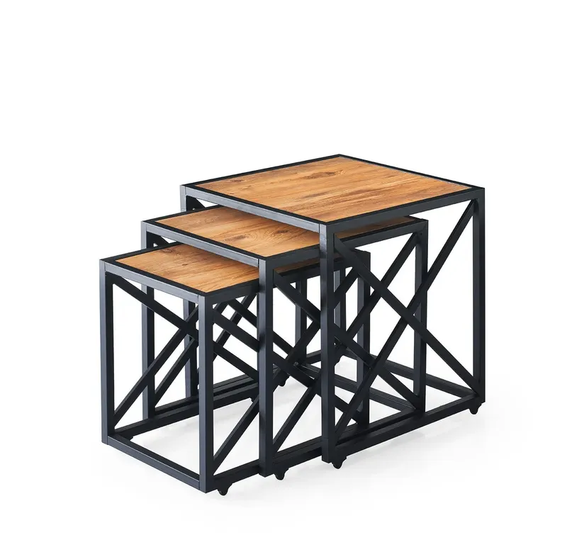 Măsuță de cafea Fly - 9407, Pin, 45x50x53 cm - Natural