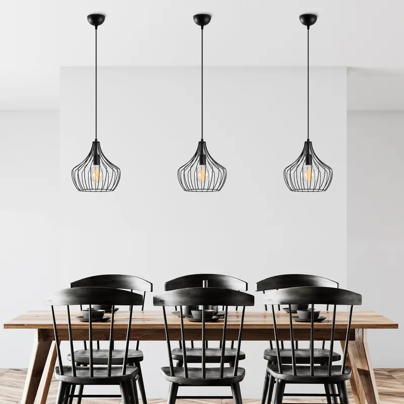 Lustră Mezopotamya - N-1277, Negru, Ø27x126 cm - Negru