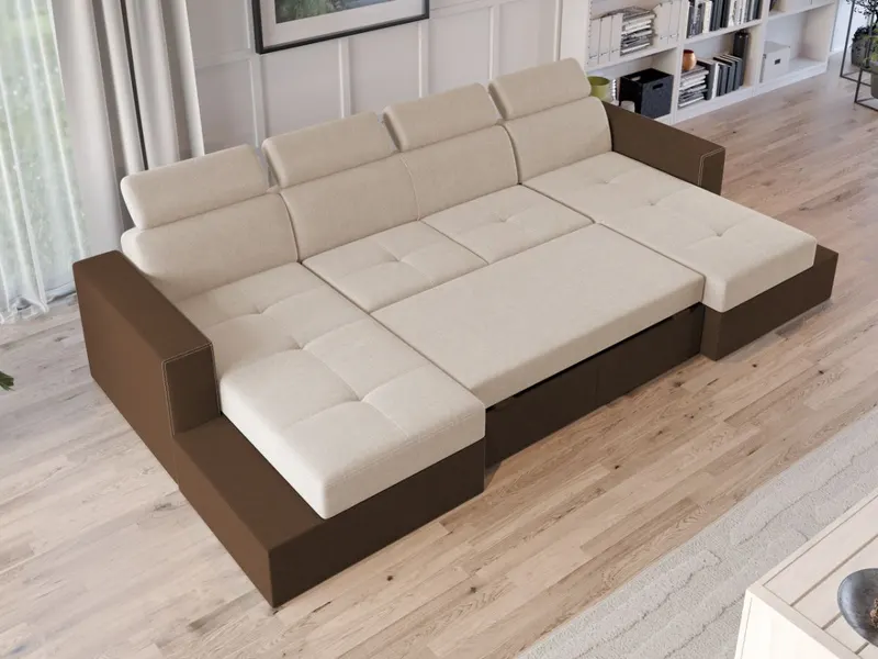 Coltar U Extensibil Paloma crem / maro — imaginea 3