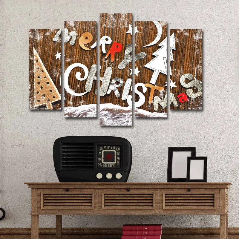 Tablou canvas 5 bucăți 5PATNOEL-7, Multicolor, 105x70x3 cm - Multicolor