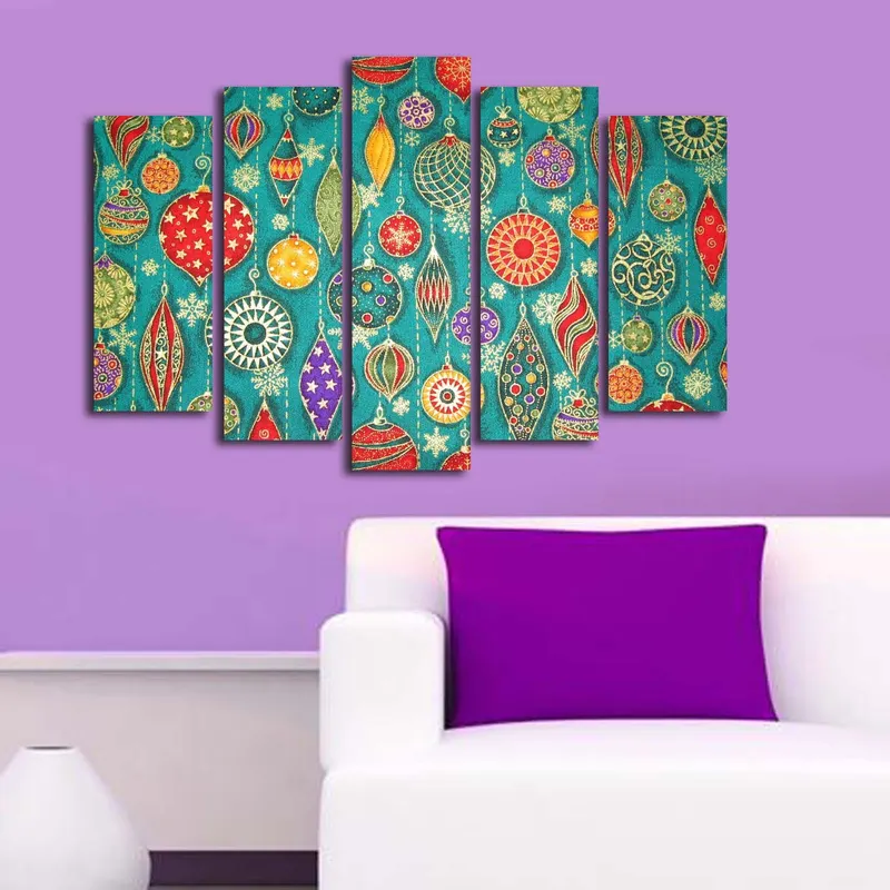 Tablou canvas 5 bucăți 5PATNOEL-10, Multicolor, 105x70x3 cm - Multicolor