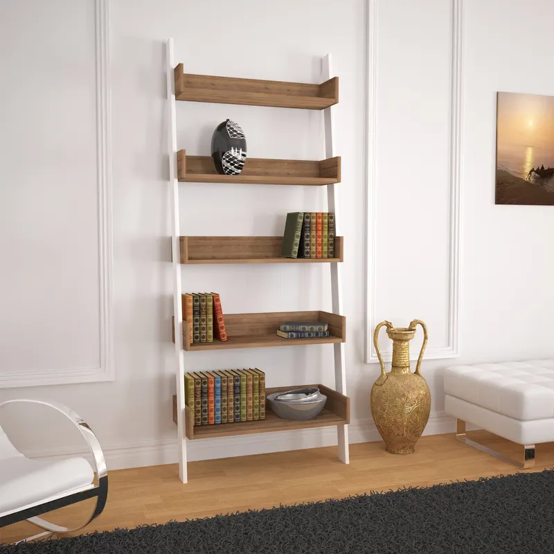 Bibliotecă Only, Dark oak, 80x32x195 cm - Stejar