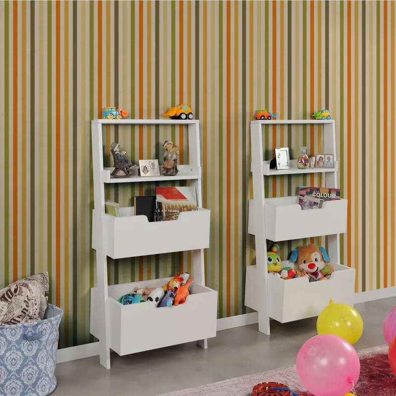 Bibliotecă Only Double, Alb, 59x35x120 cm - Alb