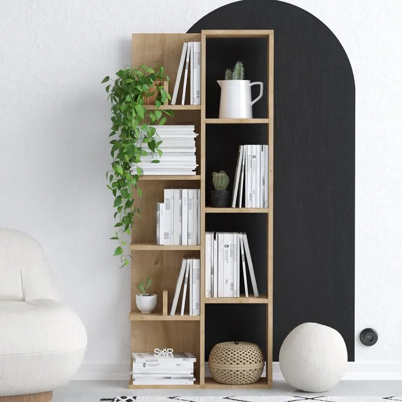 Bibliotecă Lily, Stejar, 60x18x150 cm - Stejar