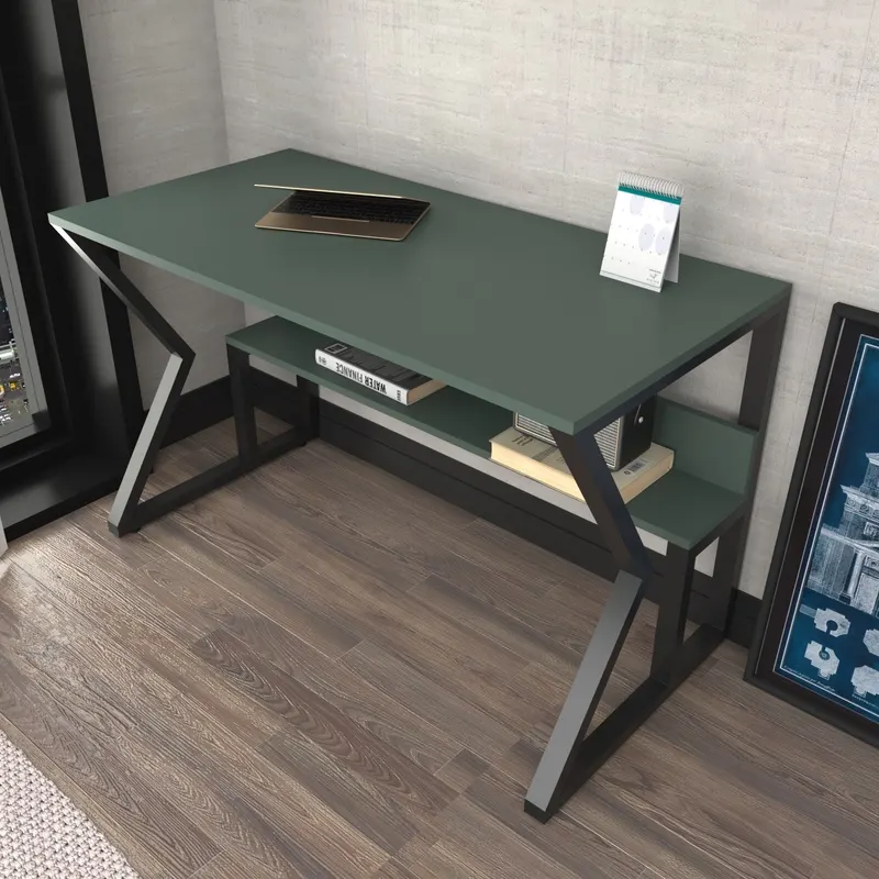 Birou Wake, Verde - Negru, 120x60x73 cm - Verde - Negru