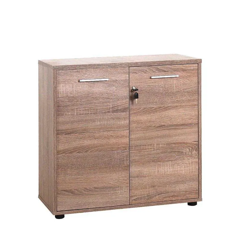 Biblioteca NKT-522-TT-1 Home Collection® New York, 2 usi cu cheie, 3 rafturi, Natur - Sonoma, 76x75x34 cm - Sonoma