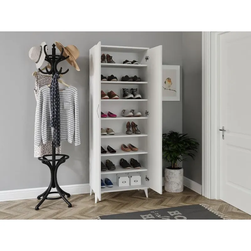 Pantofar Venty, Alb, 37x190x70 cm - Alb