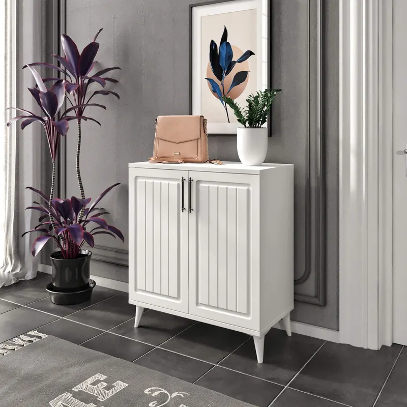 Pantofar Latte, Alb, 37x83x70 cm - Alb