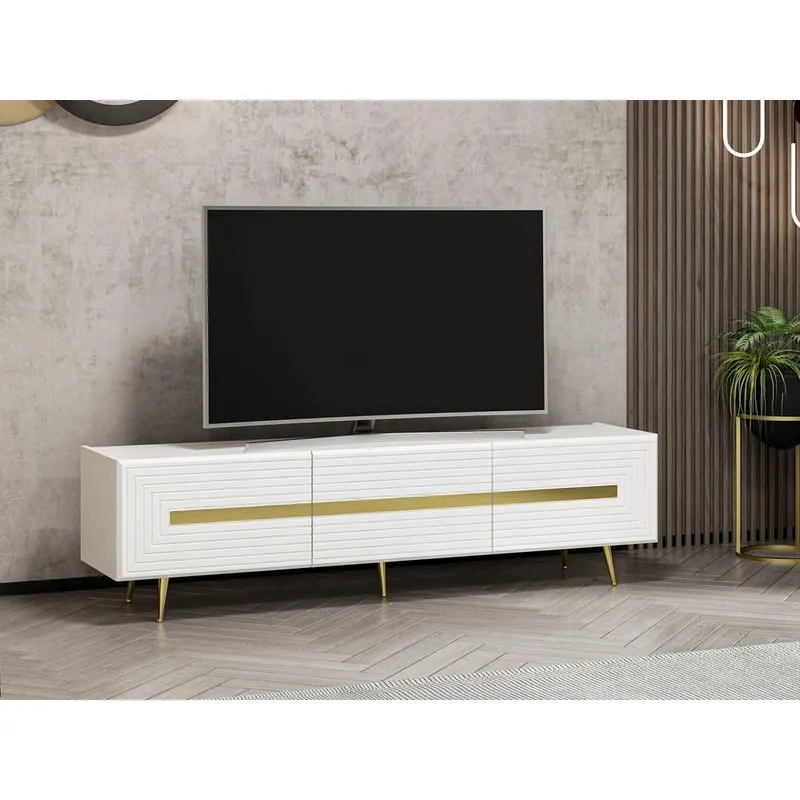 Comoda TV Jose - White, Alb, 180x50x42 cm - Alb