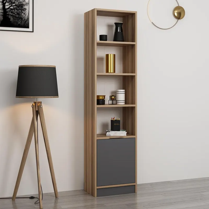 Biblioteca Elina 1, Nuc, 45x180x30 cm - Nuc