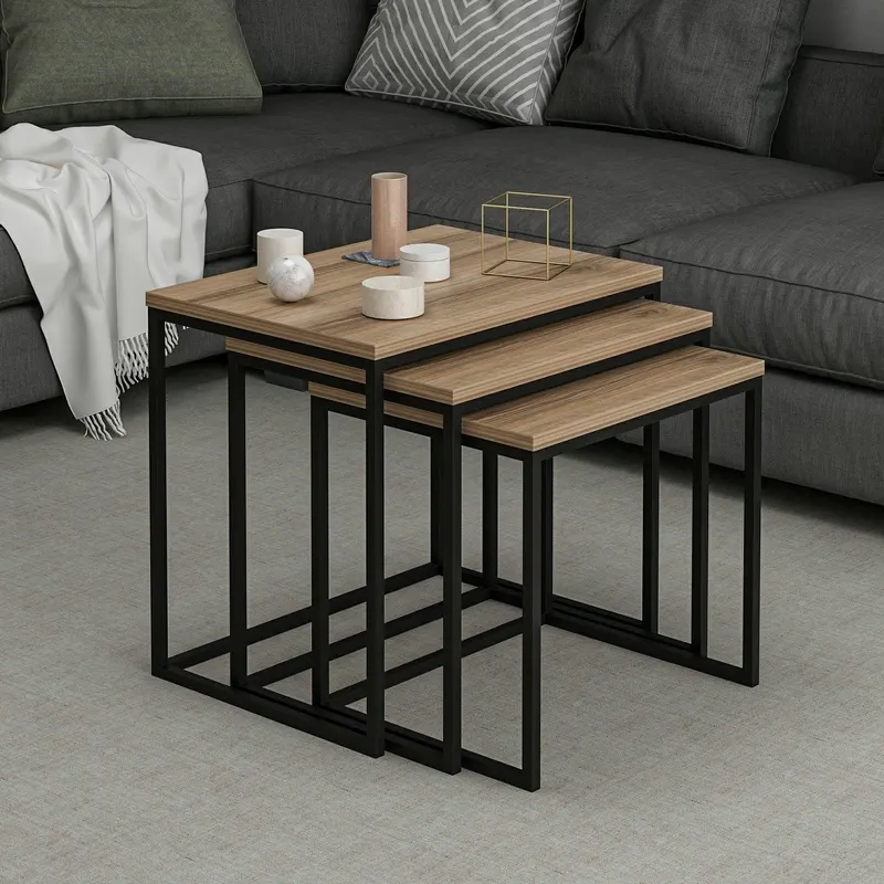 Masuta de Cafea Evia - Walnut, Nuc, 55x50x40 cm - Nuc