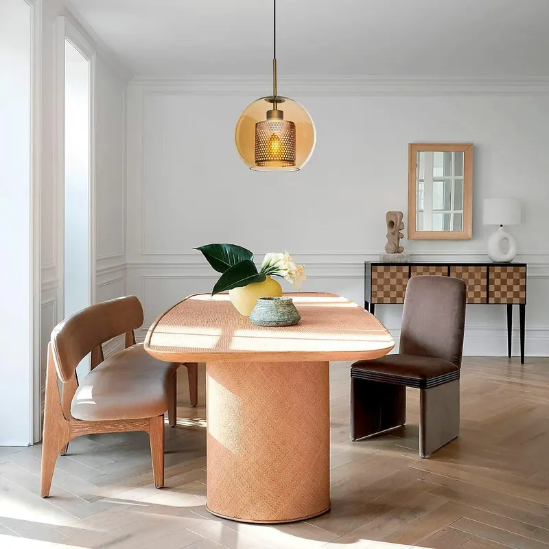 Lustra Krakow 3 Chandelier, Chihlimbar, 25x25x120 cm - Portocaliu
