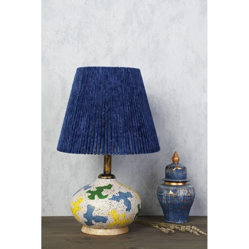 Veioza YL202 Lamp Shade, Albastru marin, 25x25x40 cm - Albastru