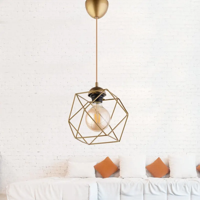 Lustra Halep Chandelier, Antic, 20x20x75 cm - Auriu