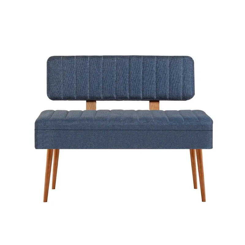 Taburet Banca Bucatarie Bench, 110x40x82.5 cm - Albastru inchis