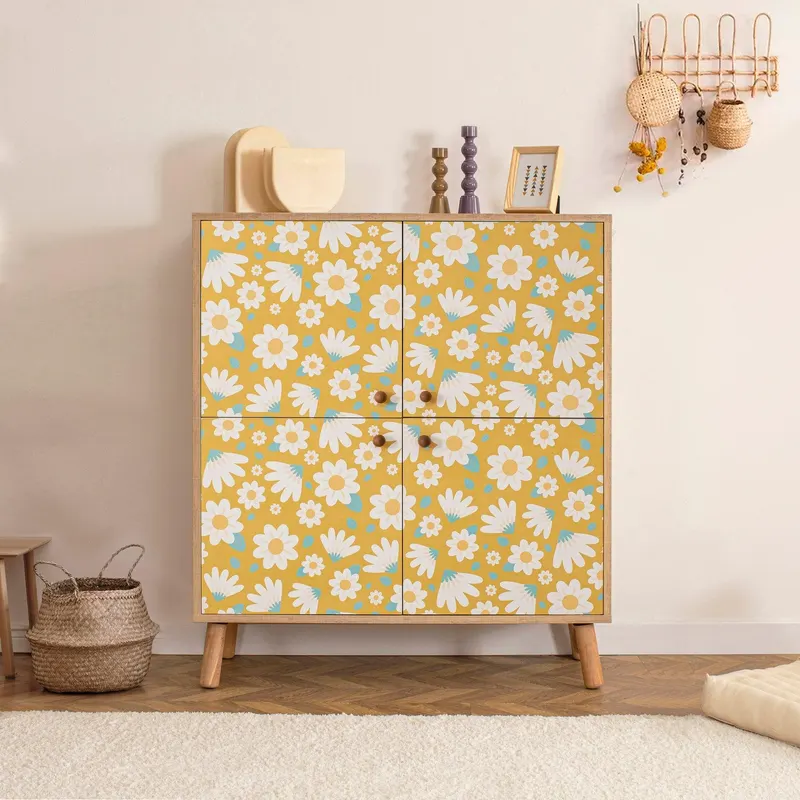 Comoda Multilux, 95x111x36 cm - Auriu