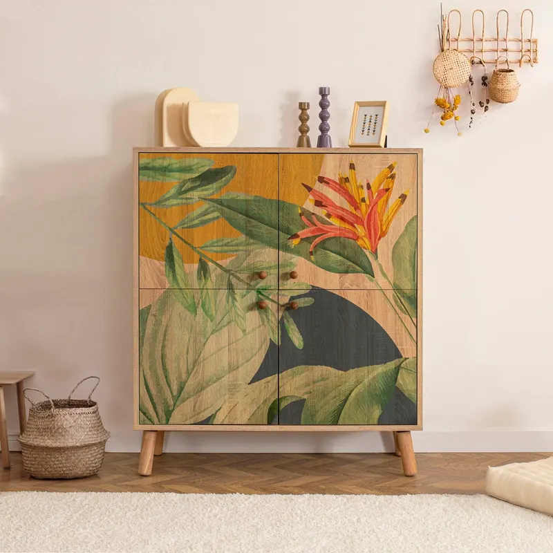 Comoda Multilux, 95x111x36 cm - Verde