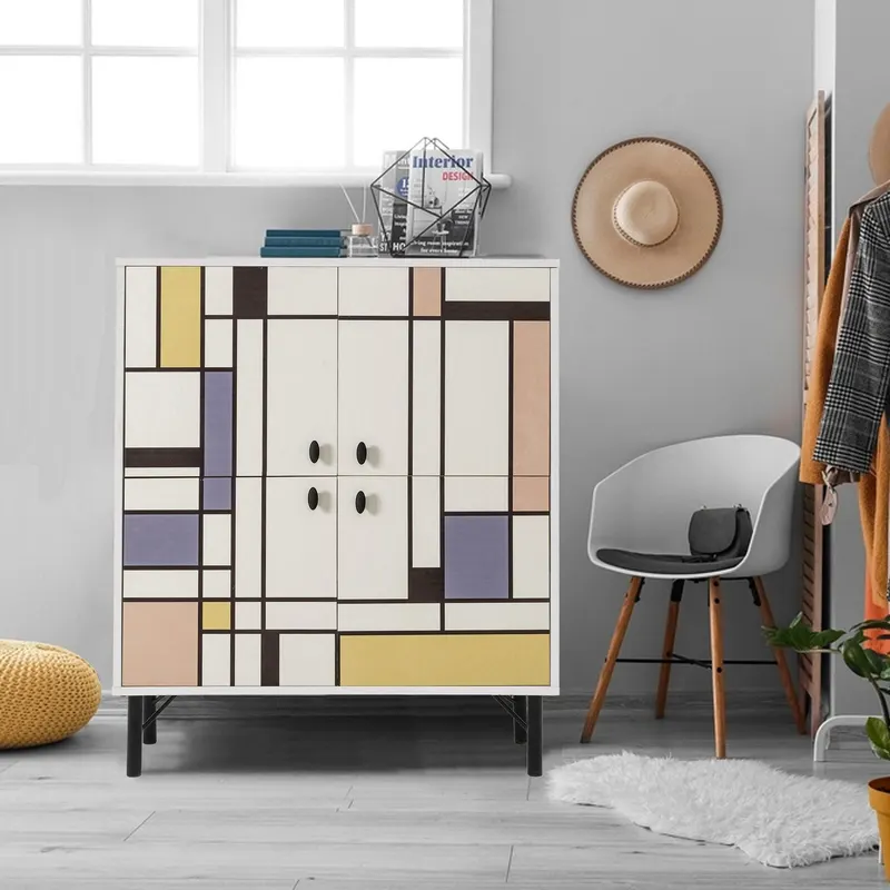 Comoda Multilux, 95x111x36 cm - Maro