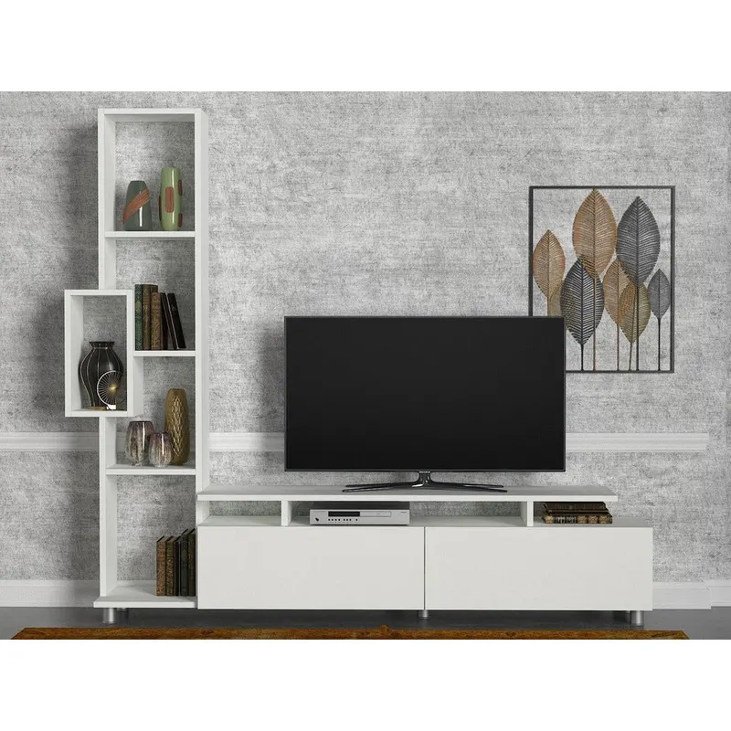 Comoda Tv Tulip TV Unit, Alb, 30x167x160 cm - Alb