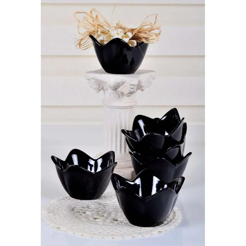 Set boluri pentru aperitive, Negru, 28x17x28 cm - Negru