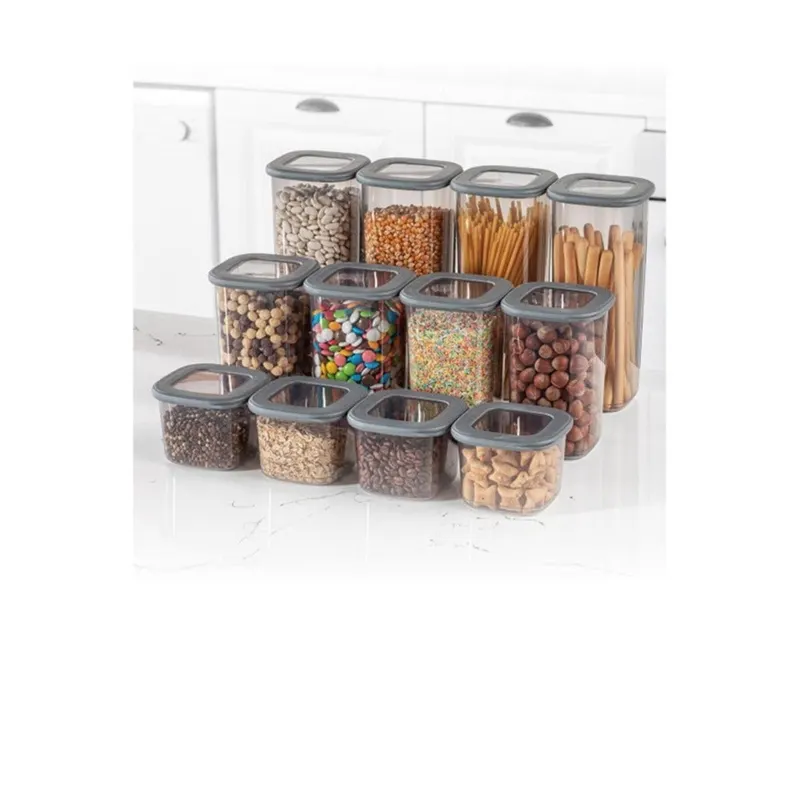 Set cutie de depozitare, Gri, 10x10x24.5 cm - Gri