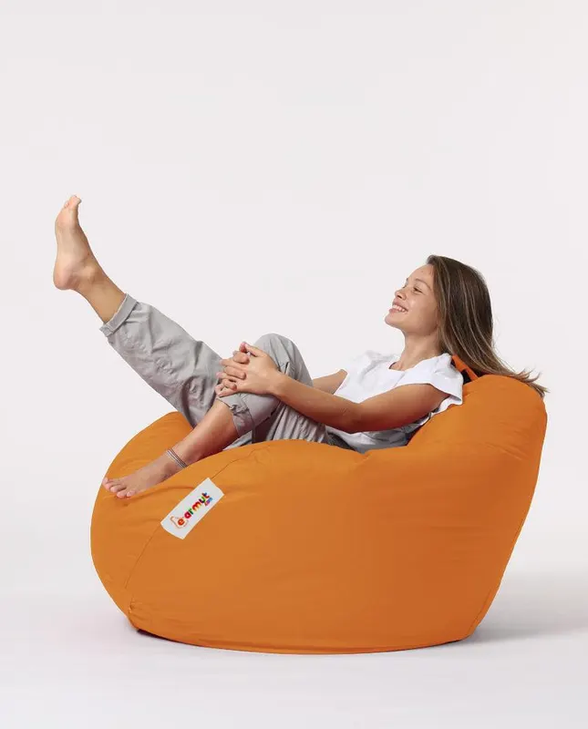 Sac Fotoliu puf, dehusabil, Dirtproof, Interior/exterior, impermeabil, Garden Bean Bag Anelka, 115x130x39 cm - Portocaliu