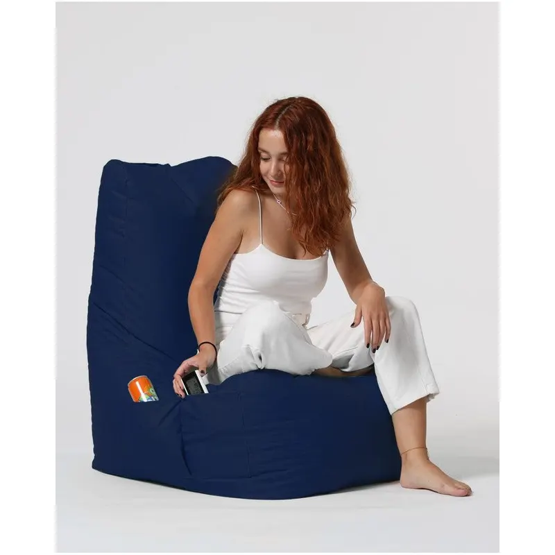 Fotoliu Puf tip Para Gradina, Garden Bean Bag Lounge, 60x90x35 cm - Albastru inchis