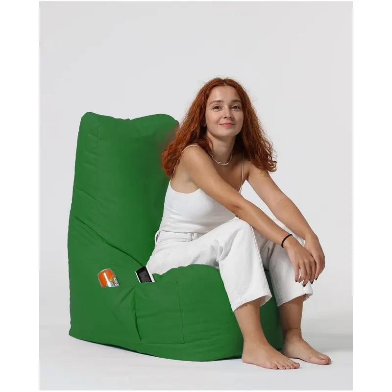 Fotoliu Puf tip Para Gradina, Garden Bean Bag Lounge, 60x90x35 cm - Verde