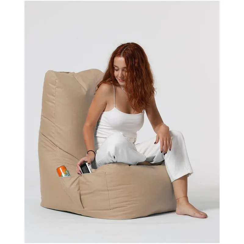 Fotoliu Puf tip Para Gradina, Garden Bean Bag Lounge, 60x90x35 cm - Maro