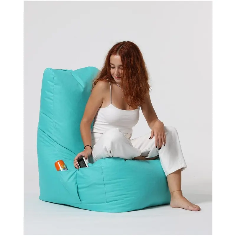 Fotoliu Puf tip Para Gradina, Garden Bean Bag Lounge, 60x90x35 cm - Turcoaz