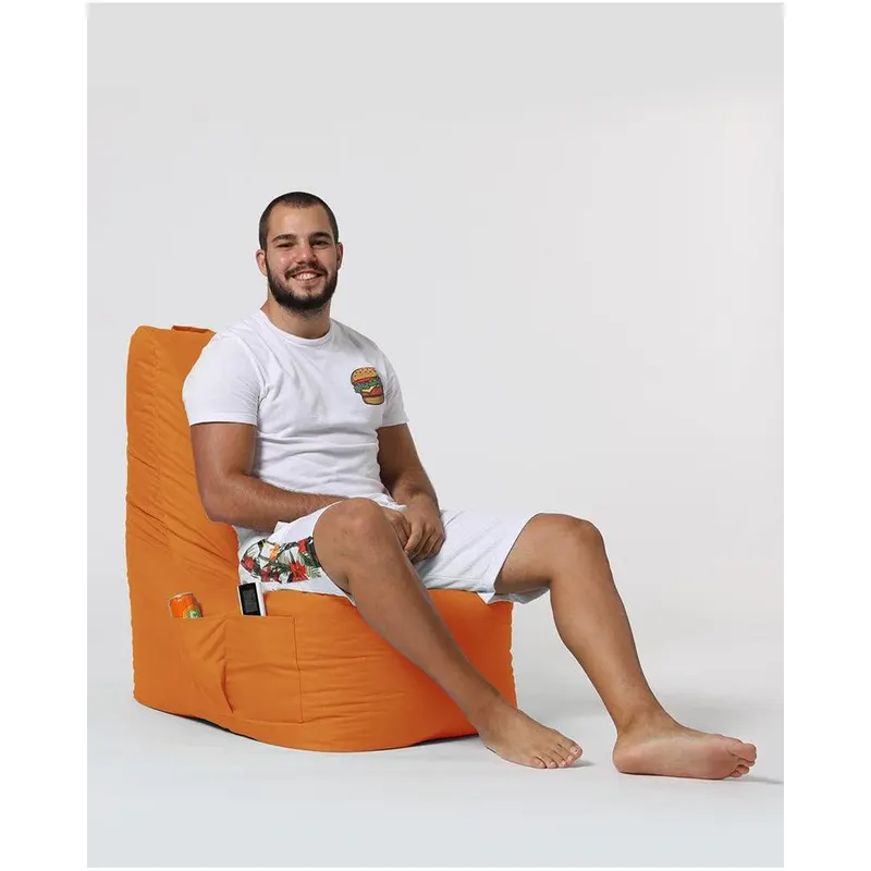 Fotoliu Puf tip Para Gradina, Garden Bean Bag Lounge, 60x90x35 cm - Portocaliu
