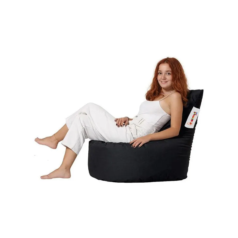 Fotoliu Puf tip Sac pentru Copii, Garden Bean Bag, 70x70x35 cm - Negru