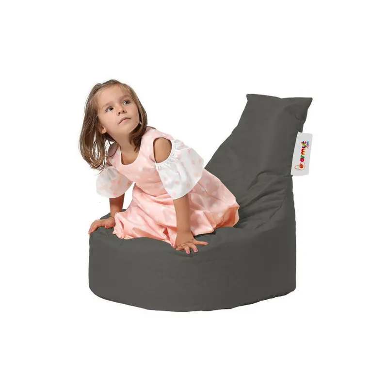 Fotoliu Puf tip Sac pentru Copii, Garden Bean Bag, 70x70x35 cm - Gri deschis
